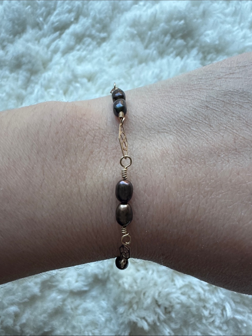 Gold Filled Pearl Bracelet